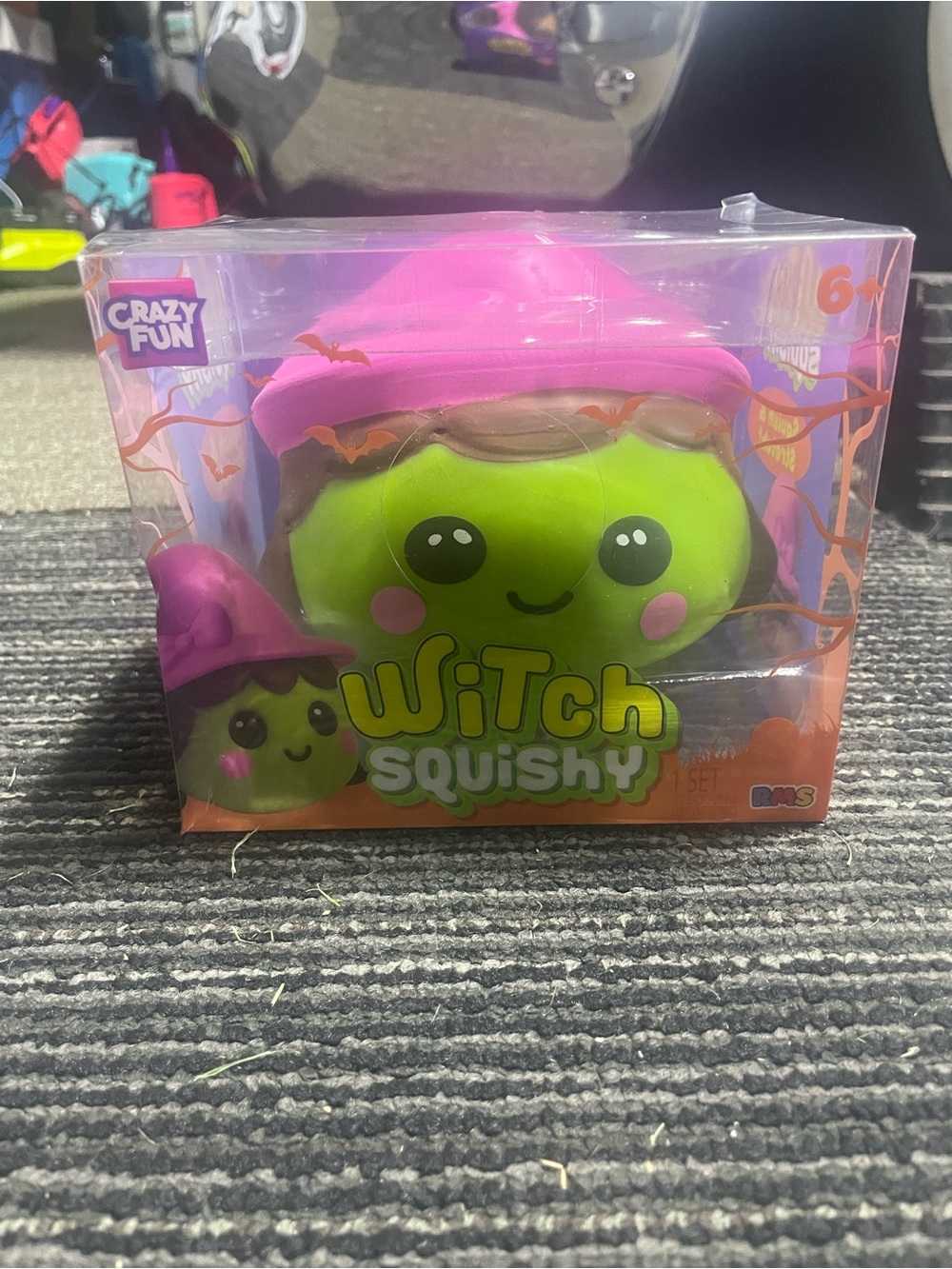 Witch Squishy - Pink Hat Green Body